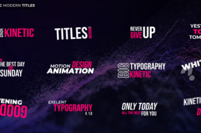 After Effect Element - Kinetic Titles